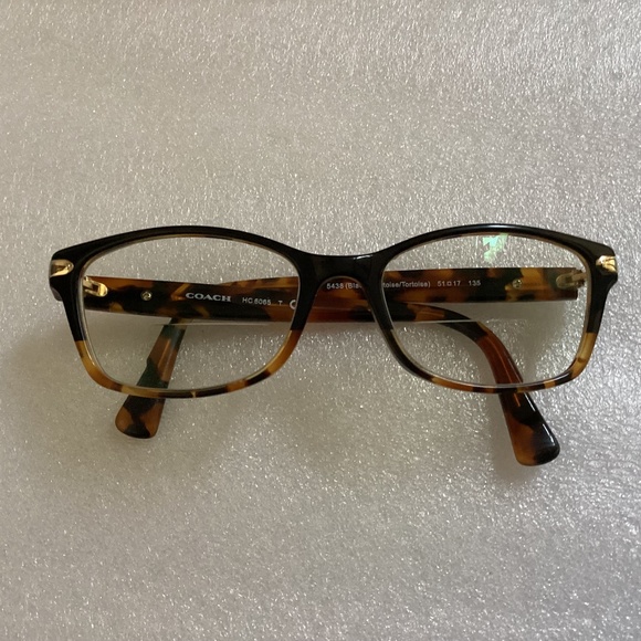 Coach Prescription Eyeglasses 5438 Black Tortoise/Tortoise 51 17 135 HC 6065 - Picture 1 of 12
